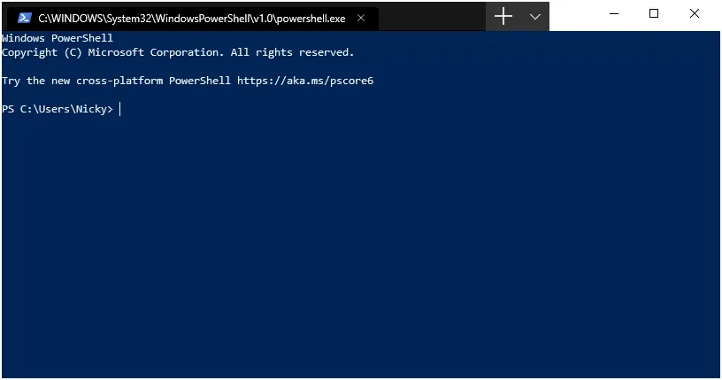 default PowerShell