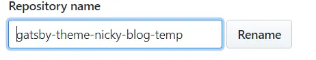 rename your repository on Github