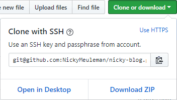 SSH-link on Github